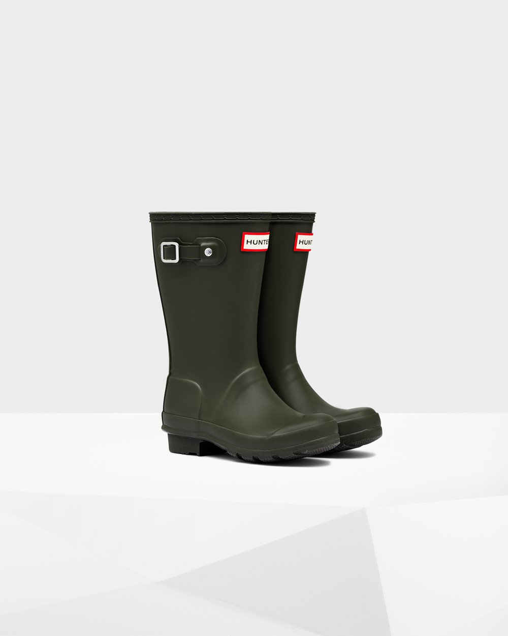 Botas de Lluvia Hunter Niños - Original Big - Verde Oscuro Oliva - KBGEAOS-75